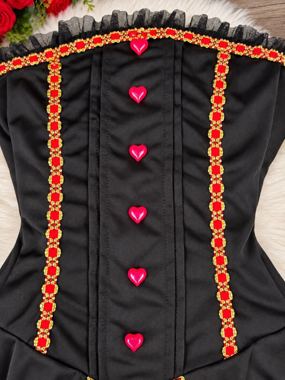 ❤️ ♠️ Leg Avenue Queen of Hearts Costume – Size M/L ❤️♠️ - Picture 4 of 9